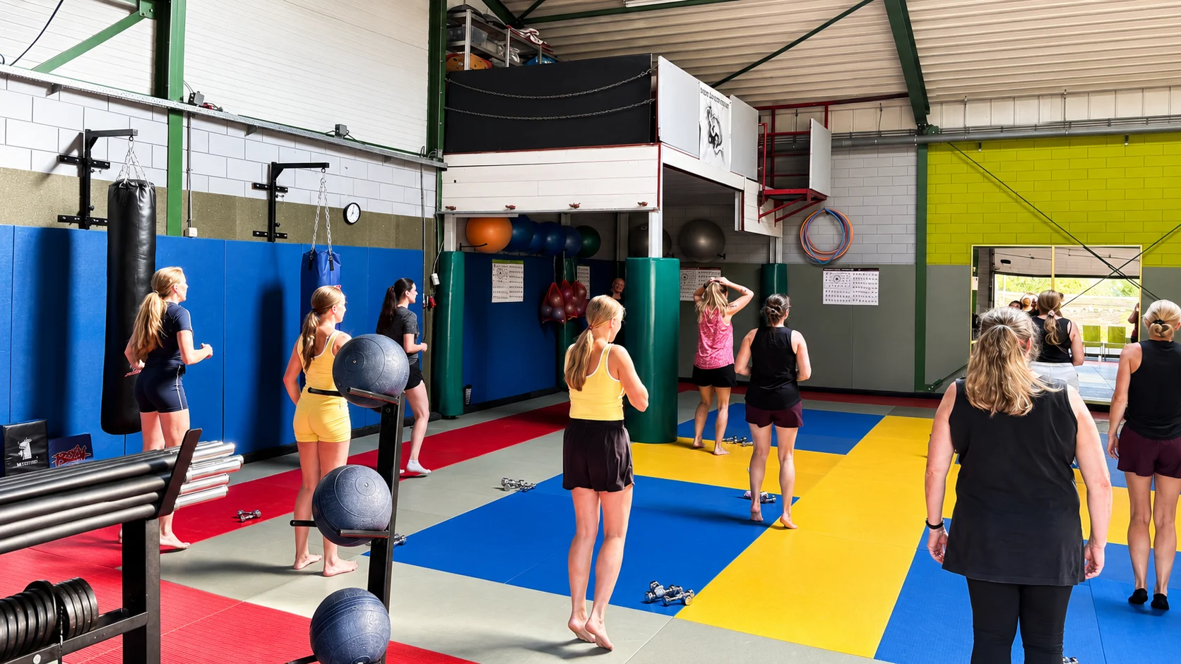 Body Power — begeleide groepsles kracht en conditie in Hardinxveld Deelnemers volgen samen een Body Power-groepsles bij TRYITOUT