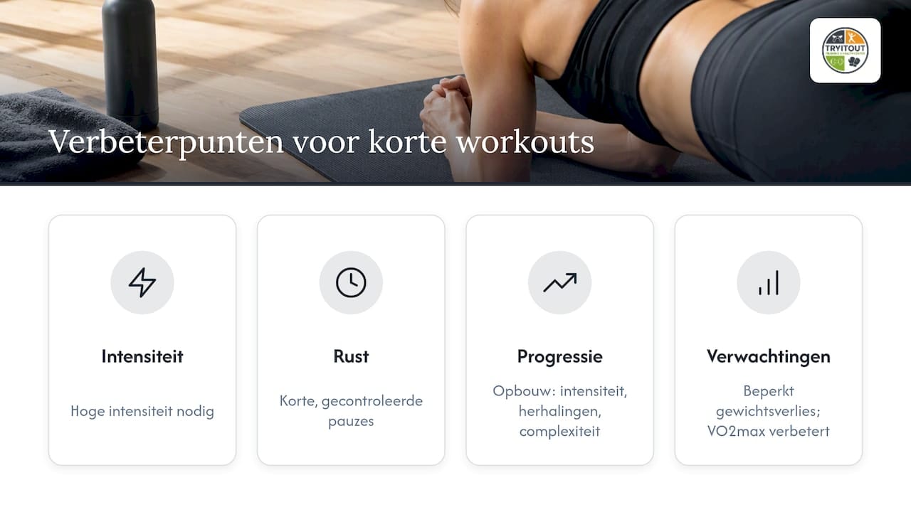 Vier tips voor effectieve korte workouts